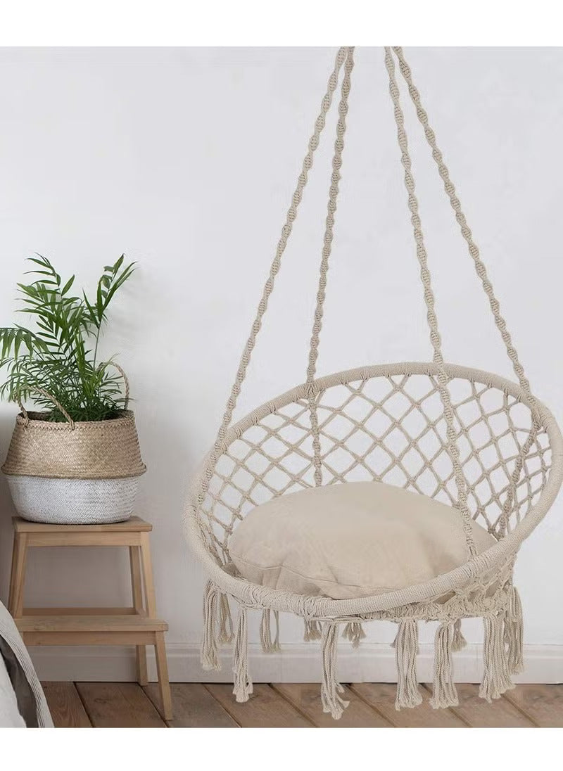 Hanging Hammock Swing Chair for Indoor and Outdoor Patio with Adjustable Height