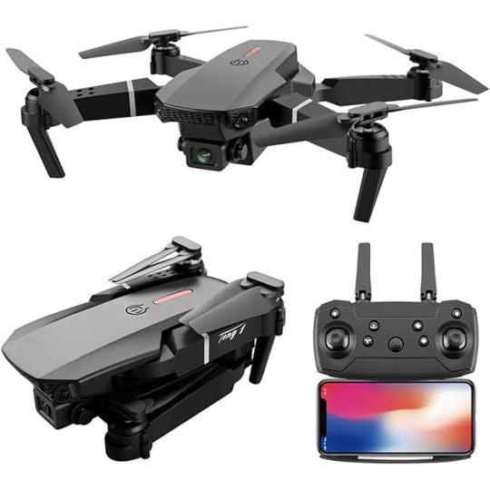 E88 Pro RC Drone 4K Camera Rotation HD Wide Angle FPV Live Video