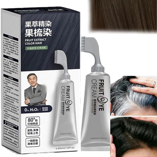 Fruit Hair Dye Cream Natural Hair Color For Gray Hair Coverage