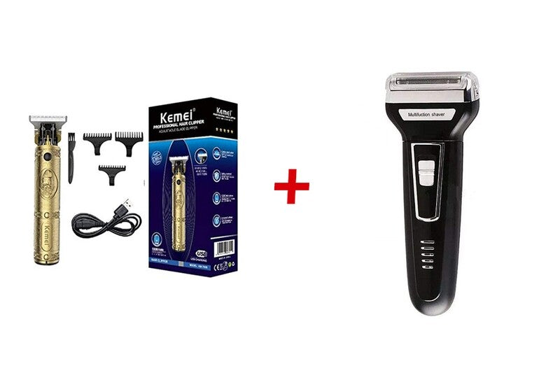 KEMEI TRIMMER WITH KEMI SHAVER COMBO