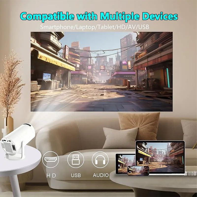 Multimedia Portable Projector 4k Ultra HD With Highlight Coating Lens