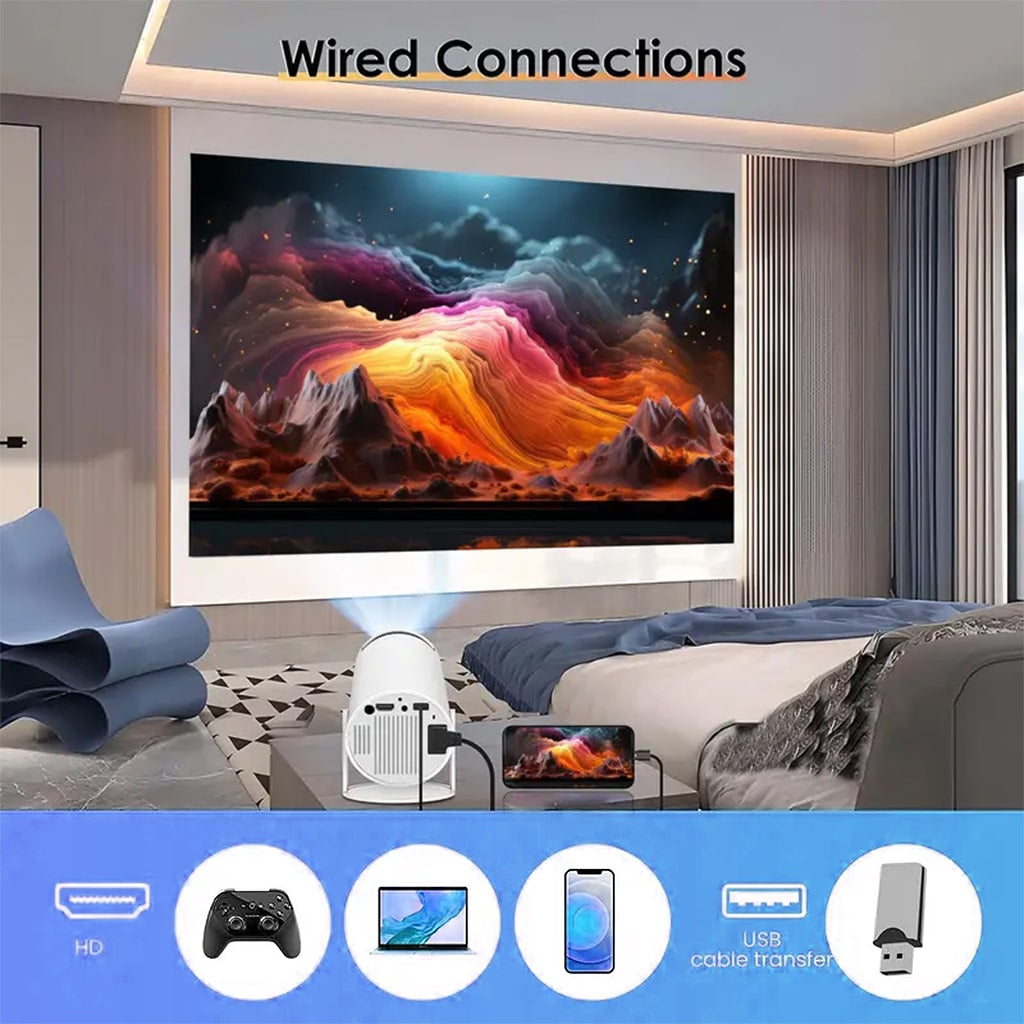 Multimedia Portable Projector 4k Ultra HD With Highlight Coating Lens