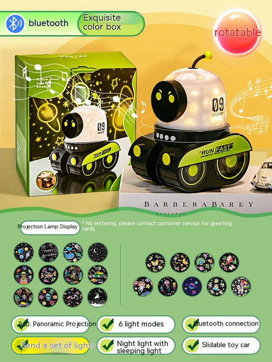 Kids' Dream! LED Projector, Music & Robot - Night Lights Magic