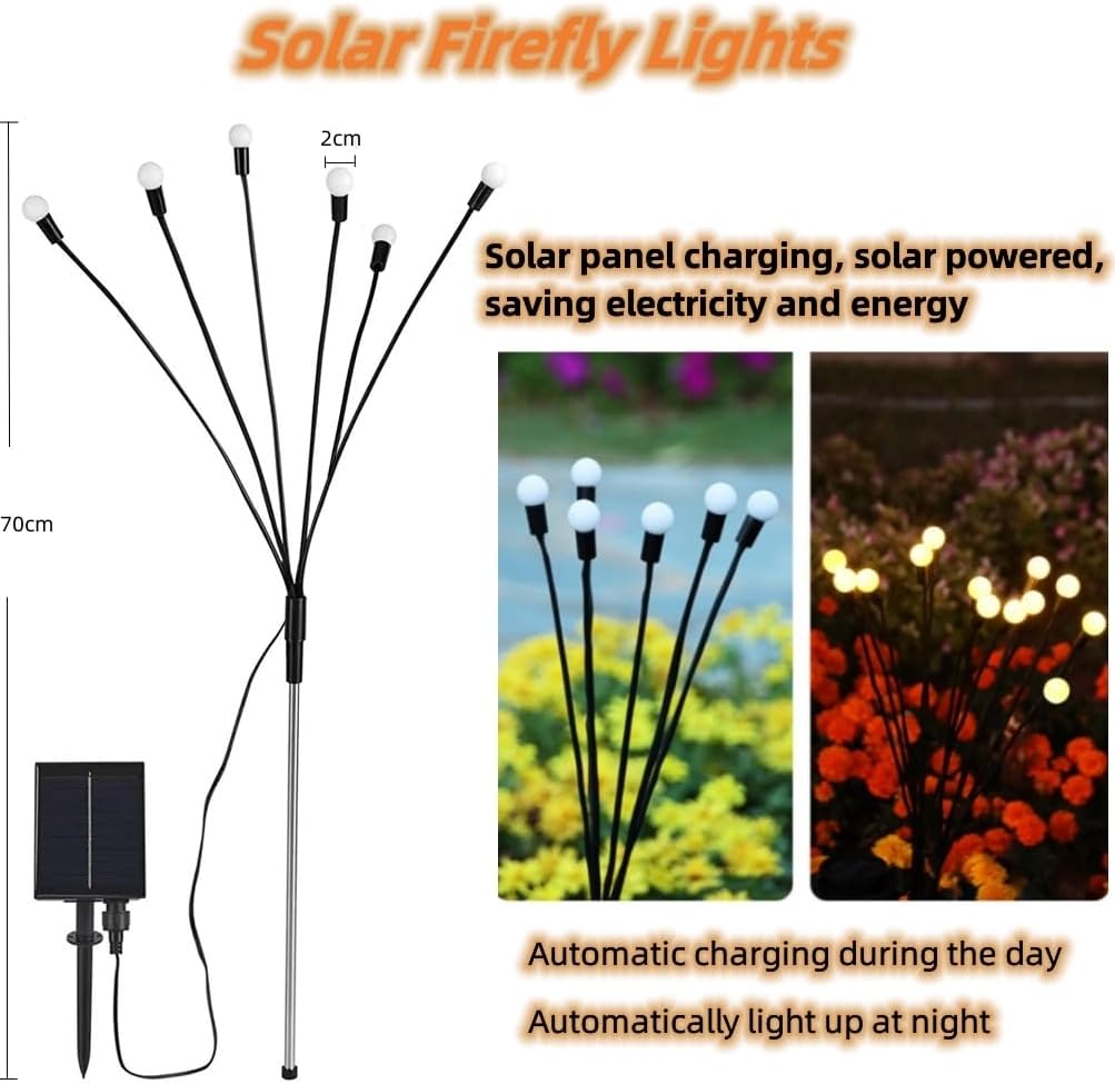 Moroccan Solar Firefly Lights | Golden Metal Outdoor Decorative Lighting