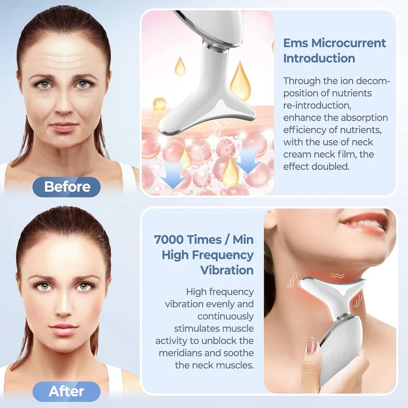 Facial Neck Care lift Lifting Machine, Sonic Facial and Neck Massage