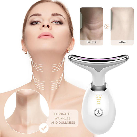Neck Face Beauty Facial Massage Device Led Photon Therapy Anti Wrinkle Reduce Double Chin Skin Tighten Facial Lifting Machine
