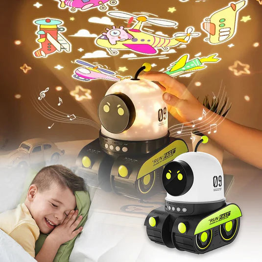 Kids' Dream! LED Projector, Music & Robot - Night Lights Magic