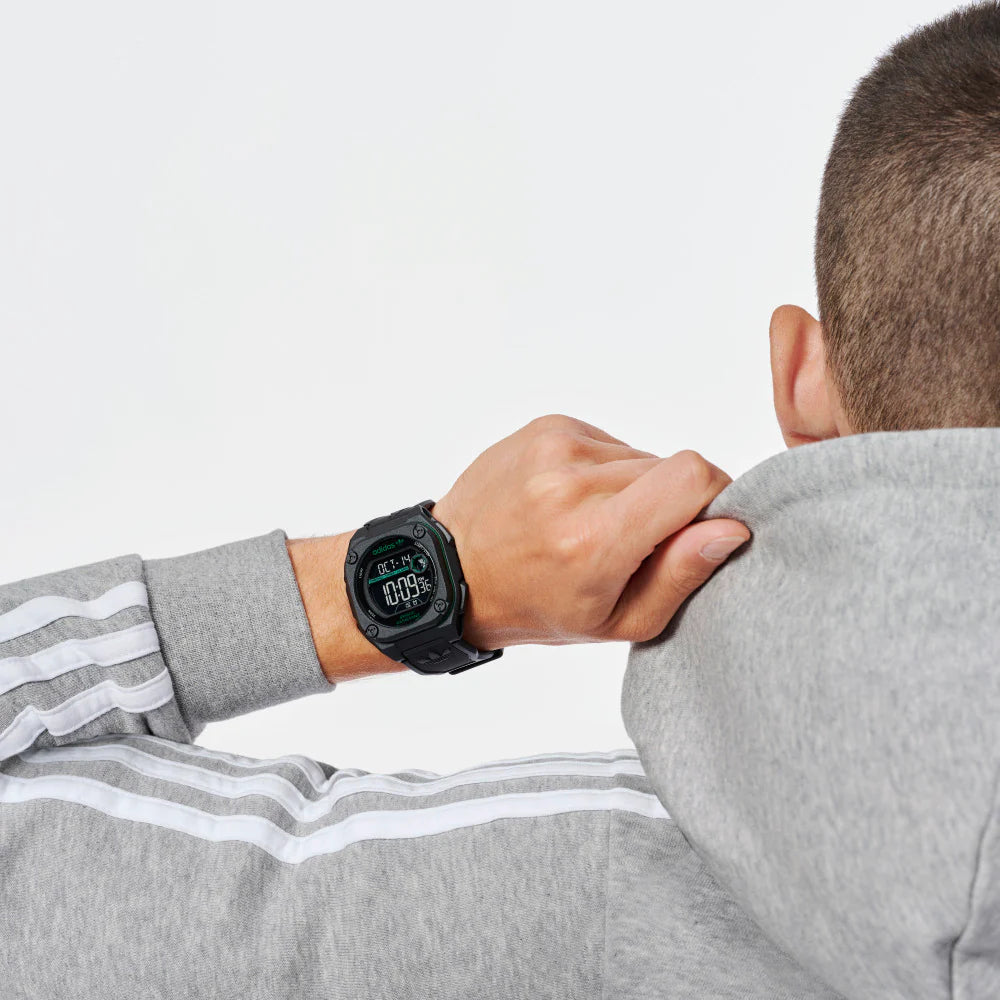Adidas Watch for Men and Women, Digital Movement, Black Dial - ADS-0105