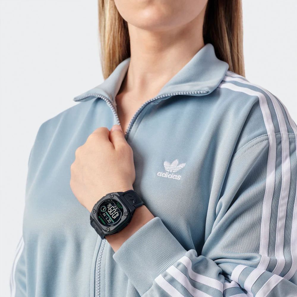 Adidas Watch for Men and Women, Digital Movement, Black Dial - ADS-0105