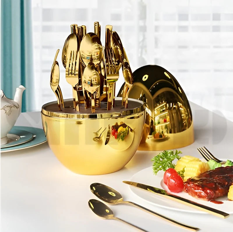 Cutlery Set Golden Egg 24PC Kitchen Utensils