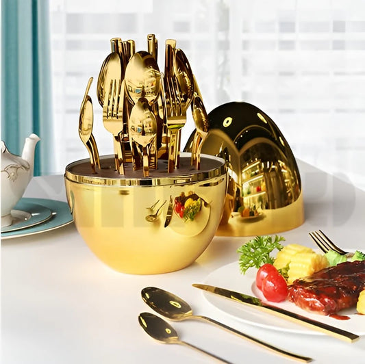Cutlery Set Golden Egg 24PC Kitchen Utensils