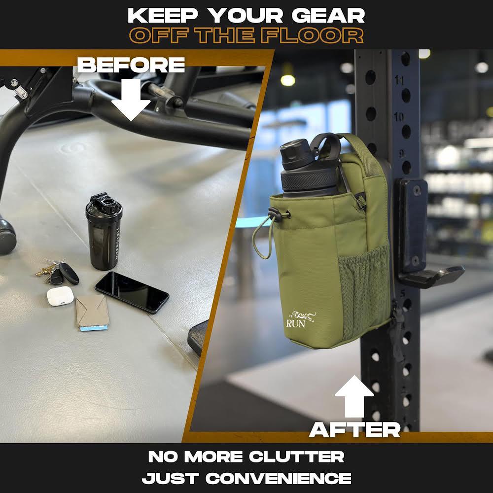 Magnetic Gym Bag with Water Bottle Holder