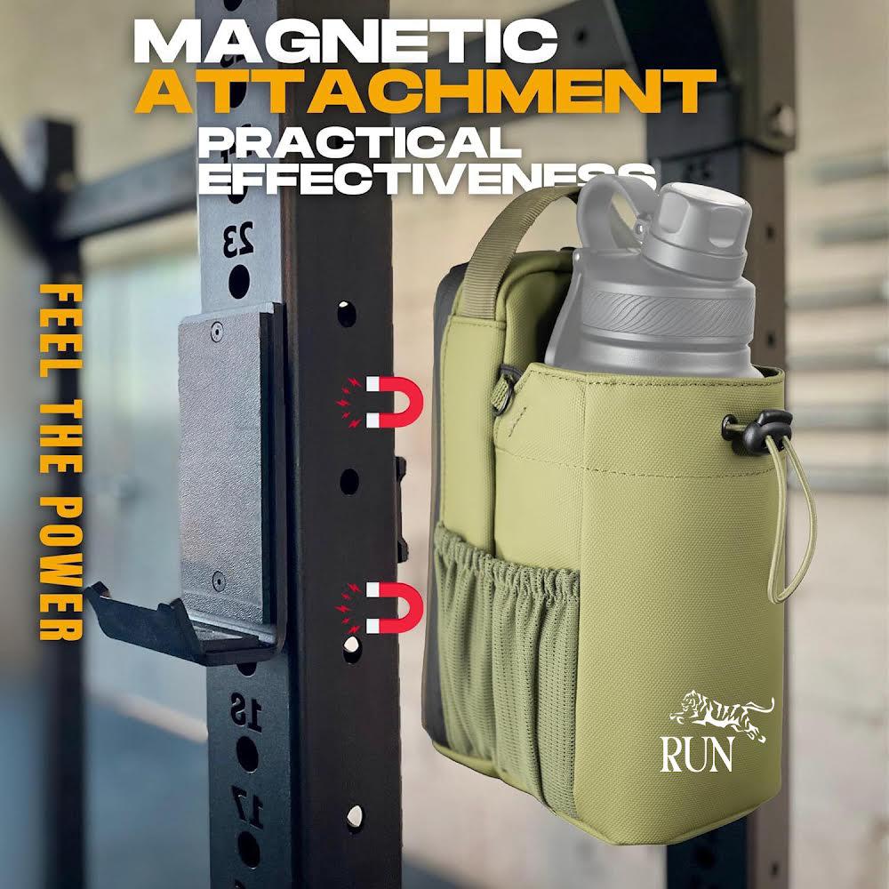 Magnetic Gym Bag with Water Bottle Holder