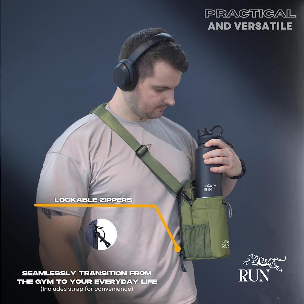 Magnetic Gym Bag with Water Bottle Holder