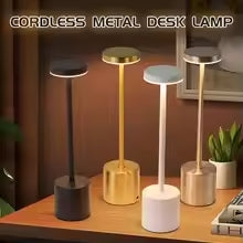 Lampada da tavolo a LED con sensore tattile creativo luce notturna ricaricabile USB 3 colori temperature regolabili lampada da scrivania decorazione Bar dell'hotel