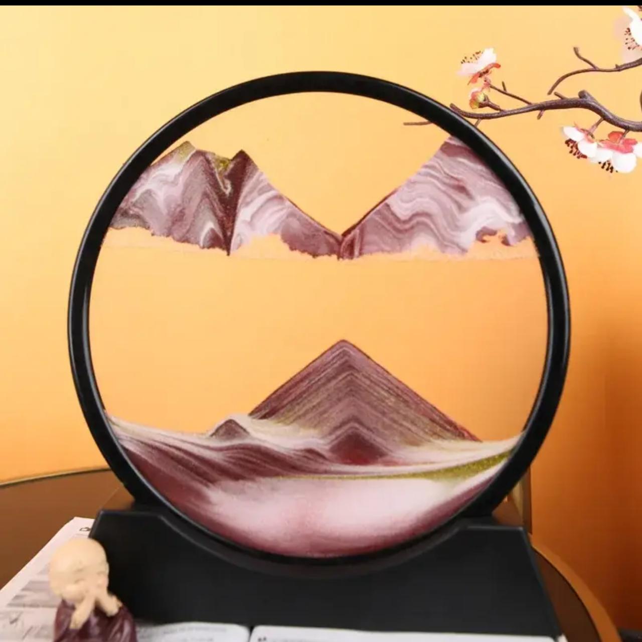 Unique Quicksand Art Picture: 3D Glass Ornament for Home Decor