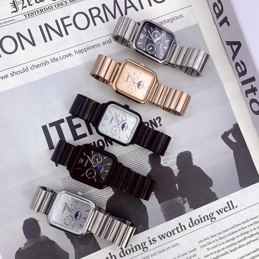 Men's Watch Moon Phase Stainless Steel Business Leisure Quartz Watch