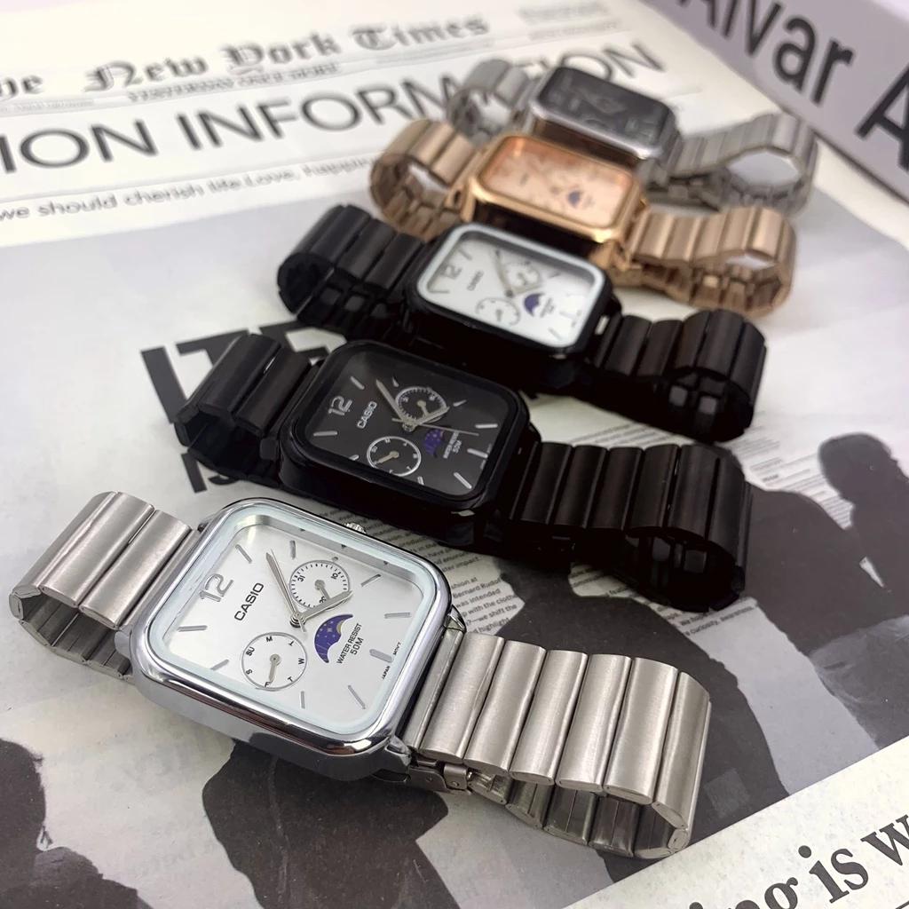 Men's Watch Moon Phase Stainless Steel Business Leisure Quartz Watch