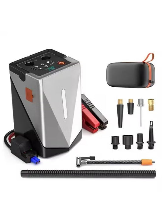 Portable Car Jump Starter Electric Air Blower Car Air Compressor1000A 14.8V 150PSI 12000mAh