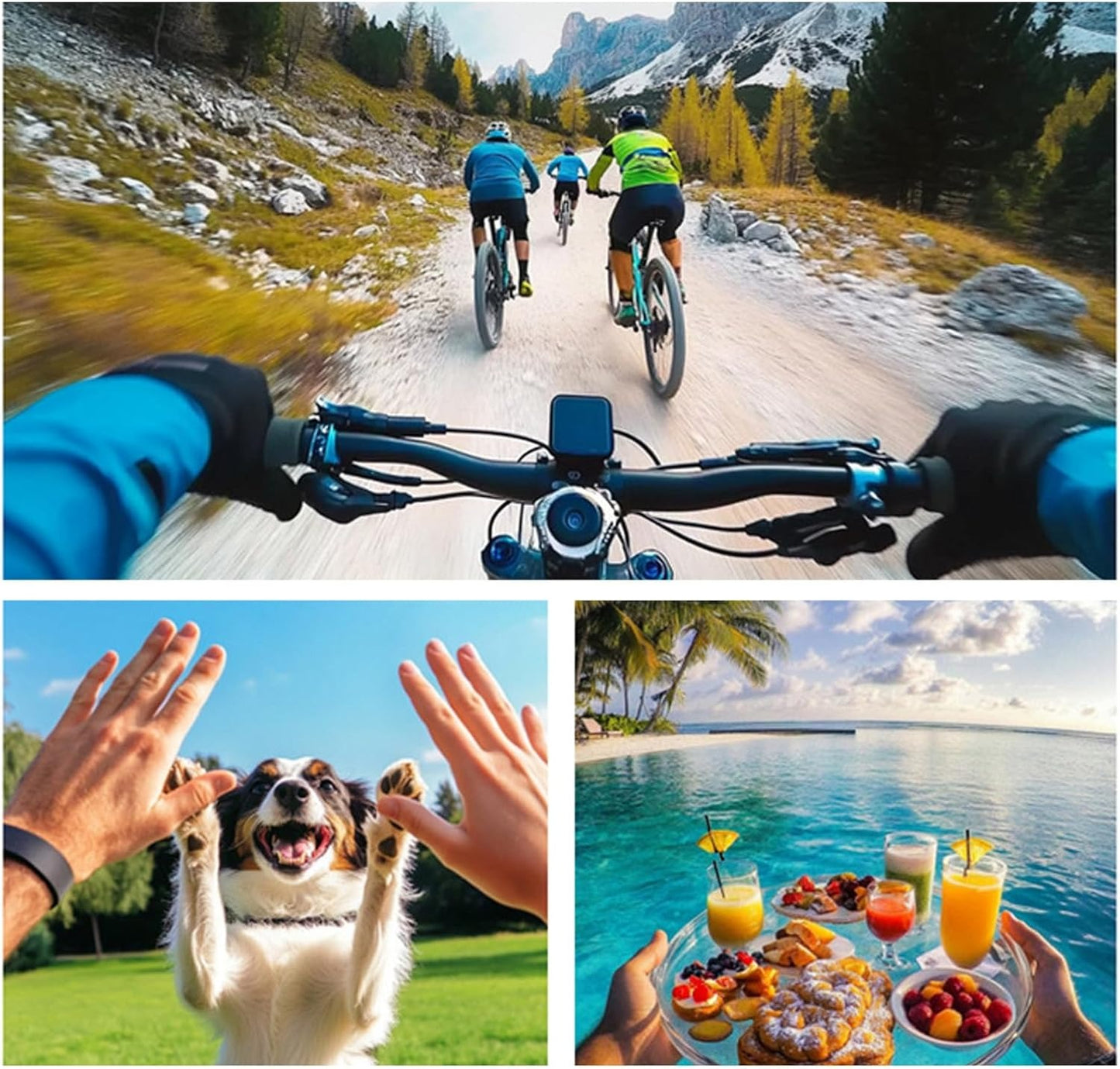 2.7K Action Camera, Rotating Lens: