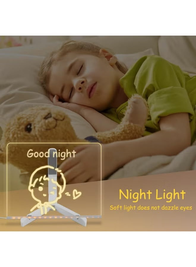 Led Note Board With Colors, Light Up Acrylic Message Board