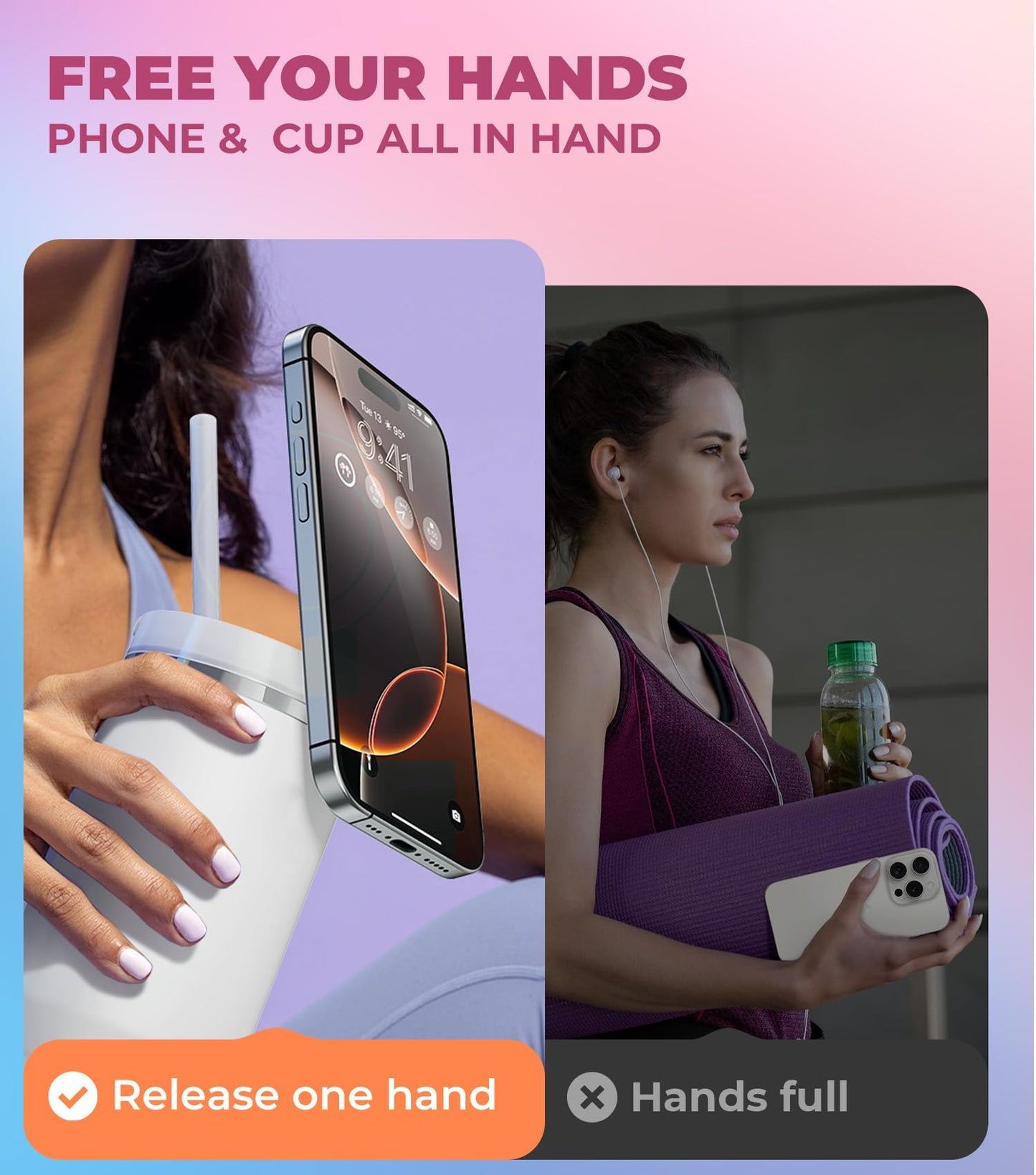 Bottle for Stanley Cup Accessories Hands Free for All Phones Cases