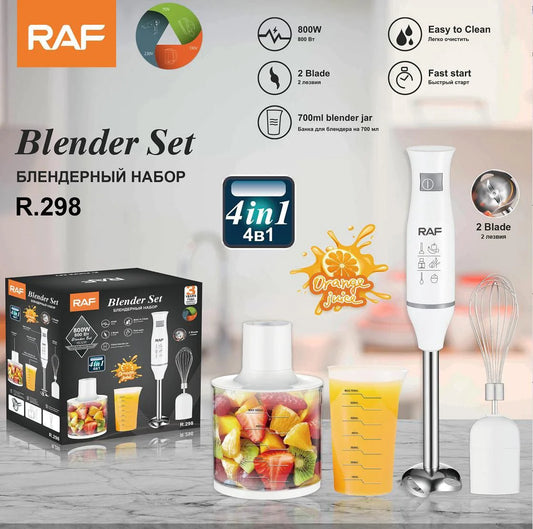 RAF 4IN1 Blender Set 700ML 2 Blades 800 Watts