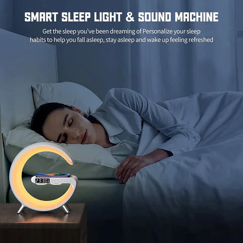 G-type wireless charger, LED Bluetooth Wireless Speaker with RGB Night Lamp