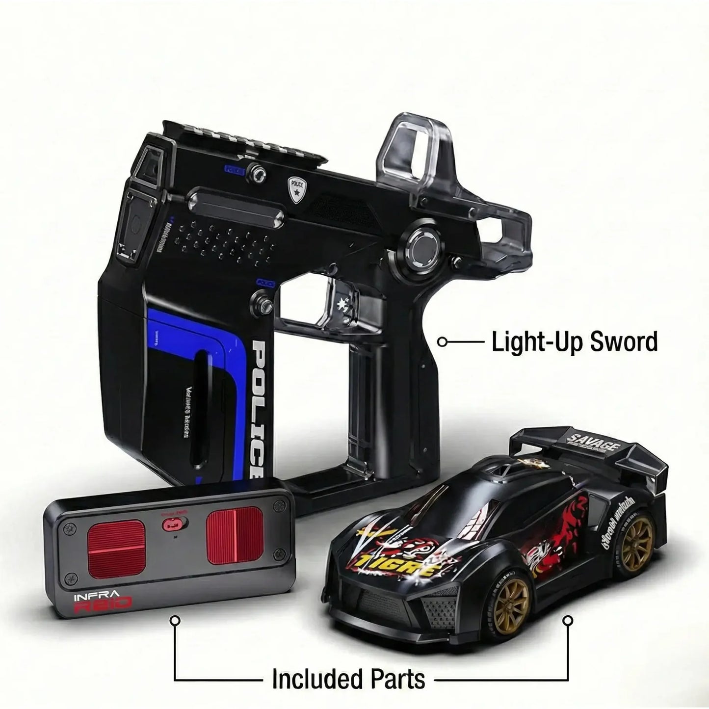 2-Player Infrared Battle RC Car Toy