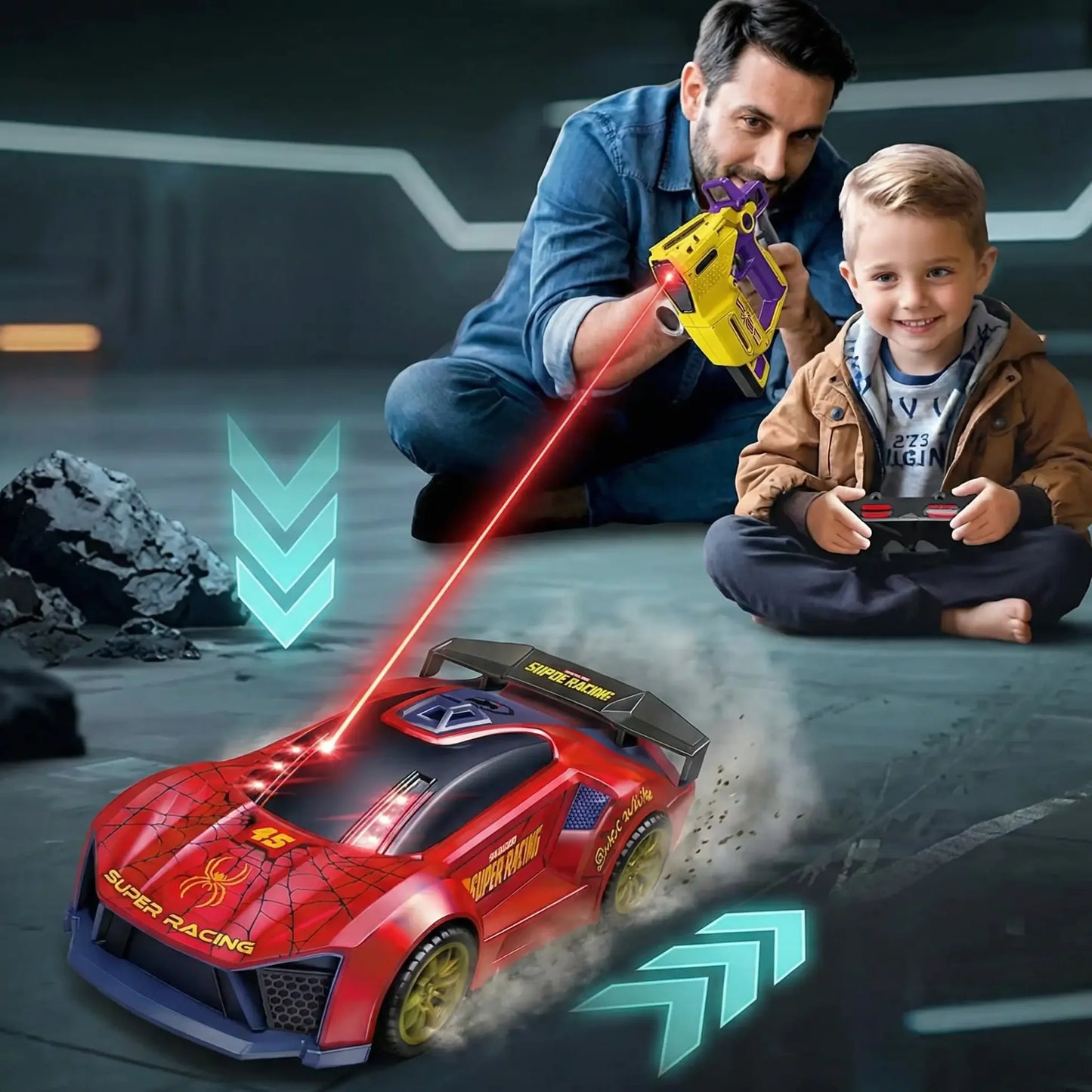 2-Player Infrared Battle RC Car Toy