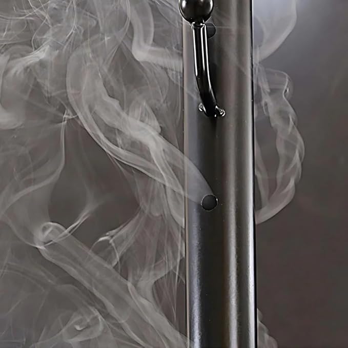 Clothes Incense Burner Stand - 175cm long bakhoor burner stand hanger with cloth hooks and holes for steaming clothes (White)