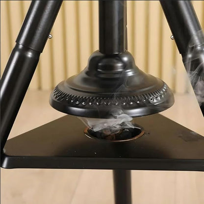 Clothes Incense Burner Stand - 175cm long bakhoor burner stand hanger with cloth hooks and holes for steaming clothes (White)