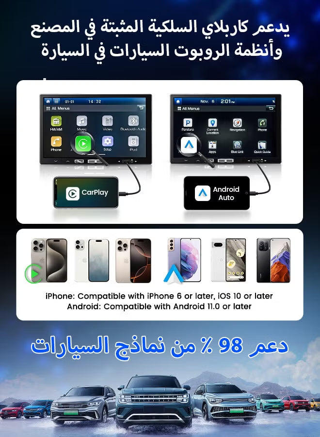 محول كارلينكيت ميني ألترا 3 كاربلاي اللاسلكي