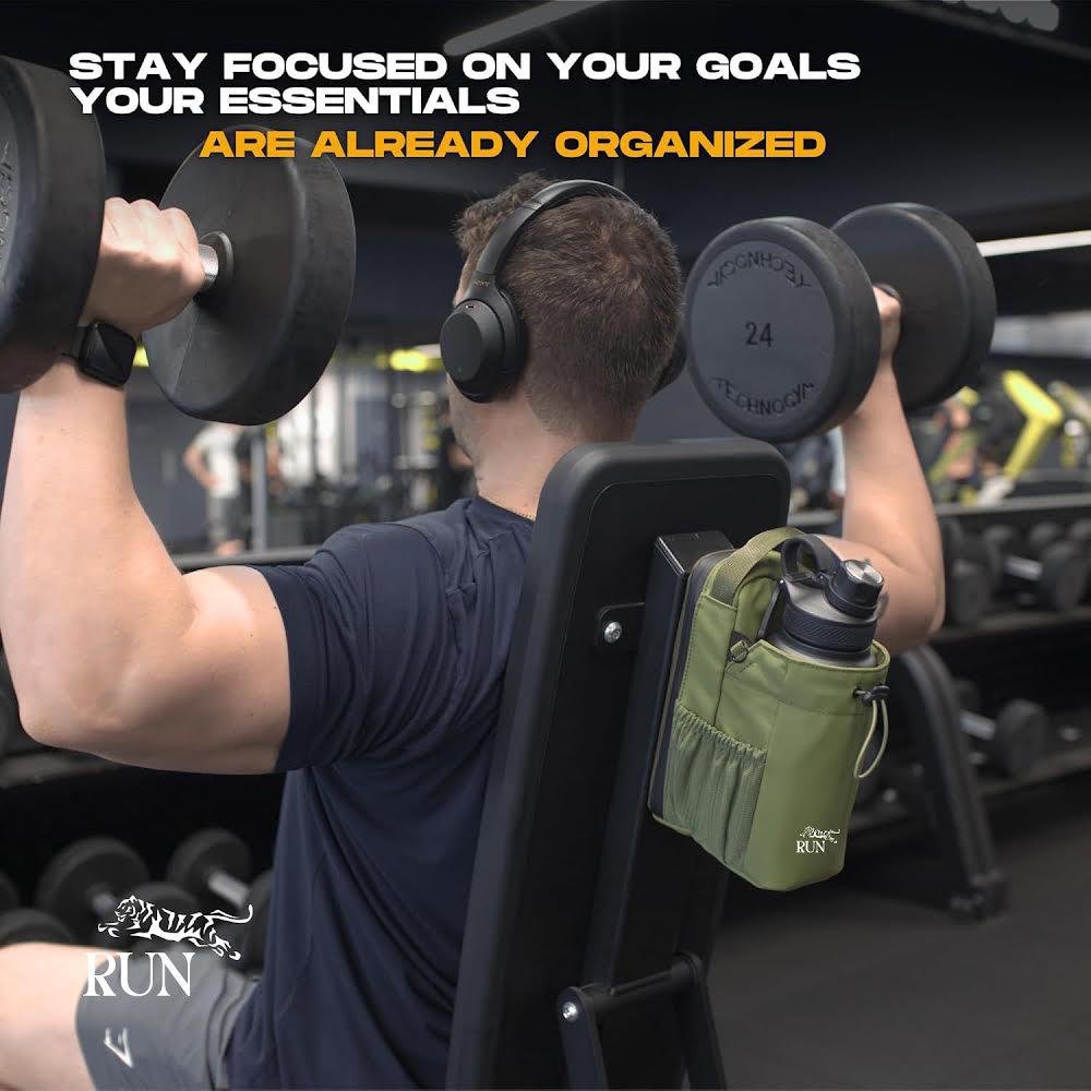 Magnetic Gym Bag with Water Bottle Holder