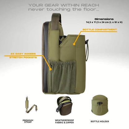 Magnetic Gym Bag with Water Bottle Holder