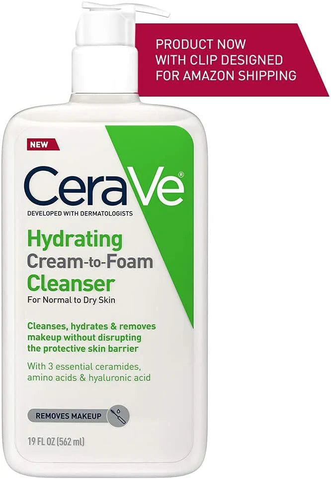 كريم مرطب إلى منظف رغوي من CERAVE