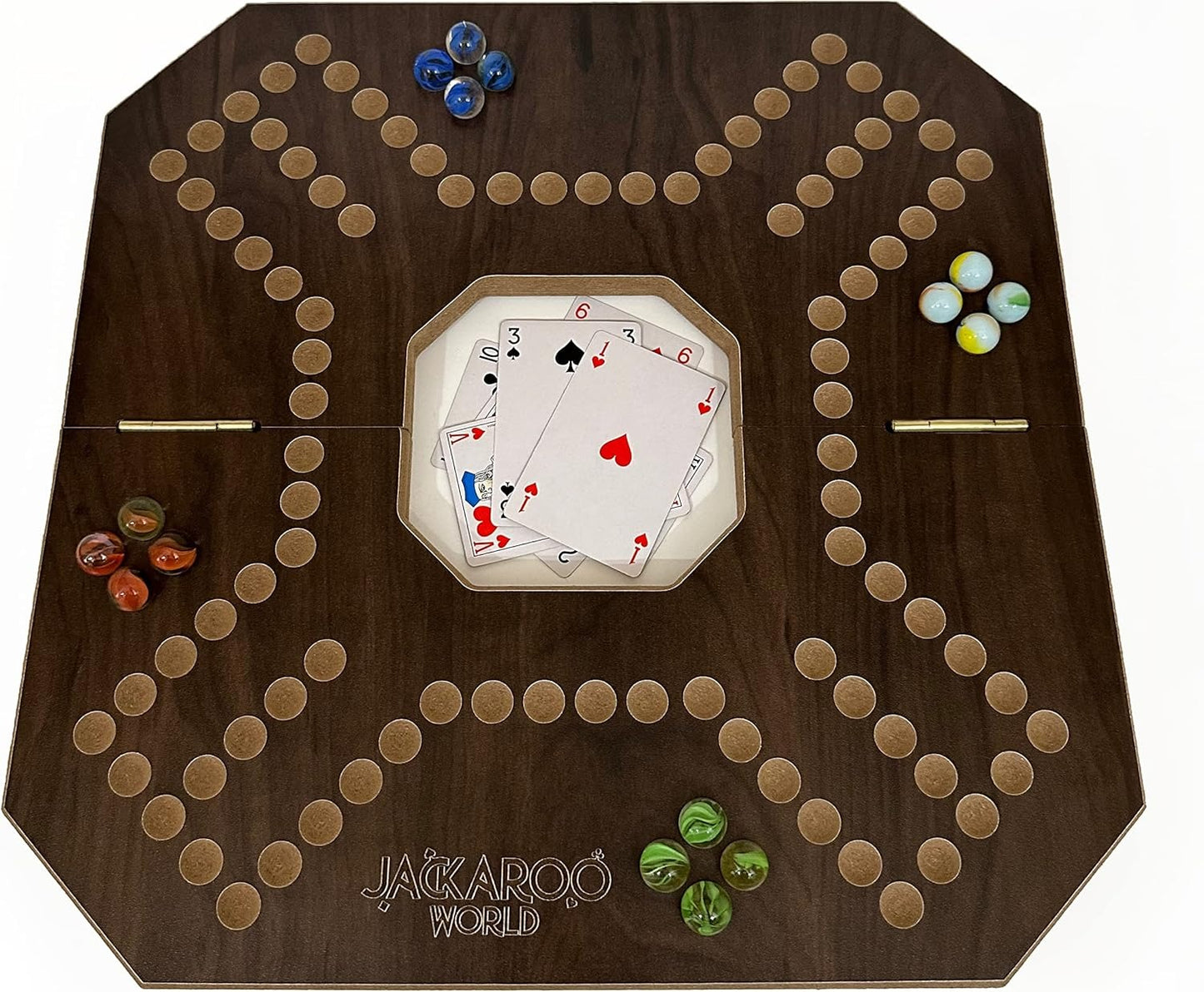 Board Game - 2-4 Player Cards and Marbles Game