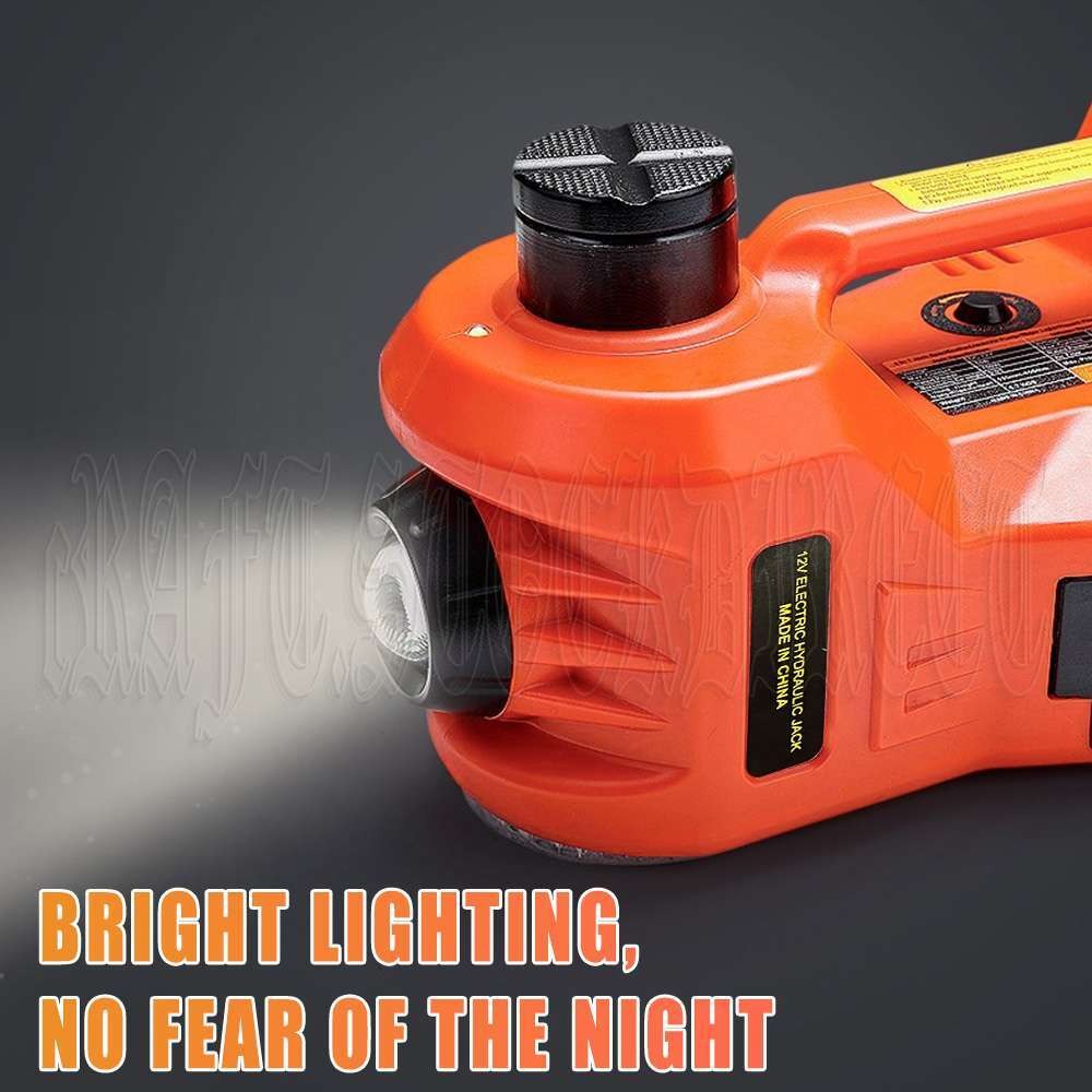 3 in 1 5Ton 12V Car Electric Hydraulic Floor Jack Lift + Impact Wrench Kit Box