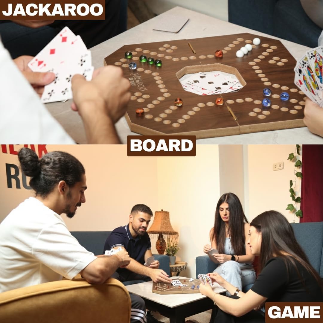 Board Game - 2-4 Player Cards and Marbles Game
