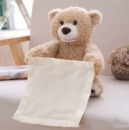 Peek-a-boo Bear Talking Chargeable Shy Face Teddy Bear