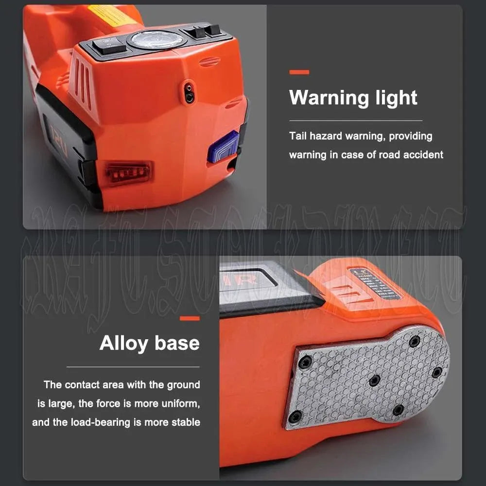 3 in 1 5Ton 12V Car Electric Hydraulic Floor Jack Lift + Impact Wrench Kit Box