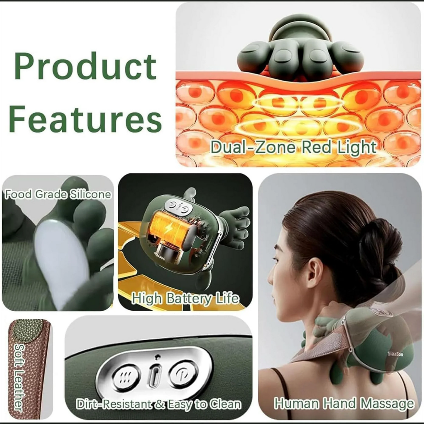 Neck & Shoulder Massager with Heat and Vibration