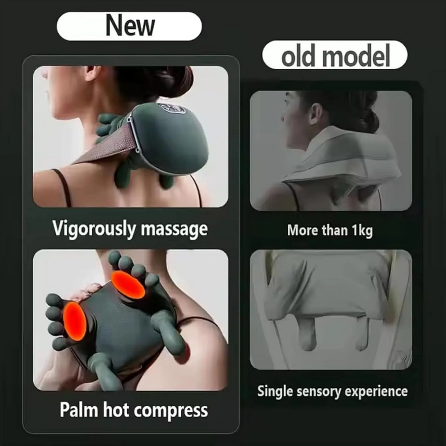 Neck & Shoulder Massager with Heat and Vibration