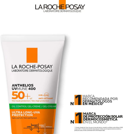 لا روش بوساي أنثيليوس دراي تاتش جل كريم مضاد لللمعان بعامل حماية من الشمس 50+ 50 مل