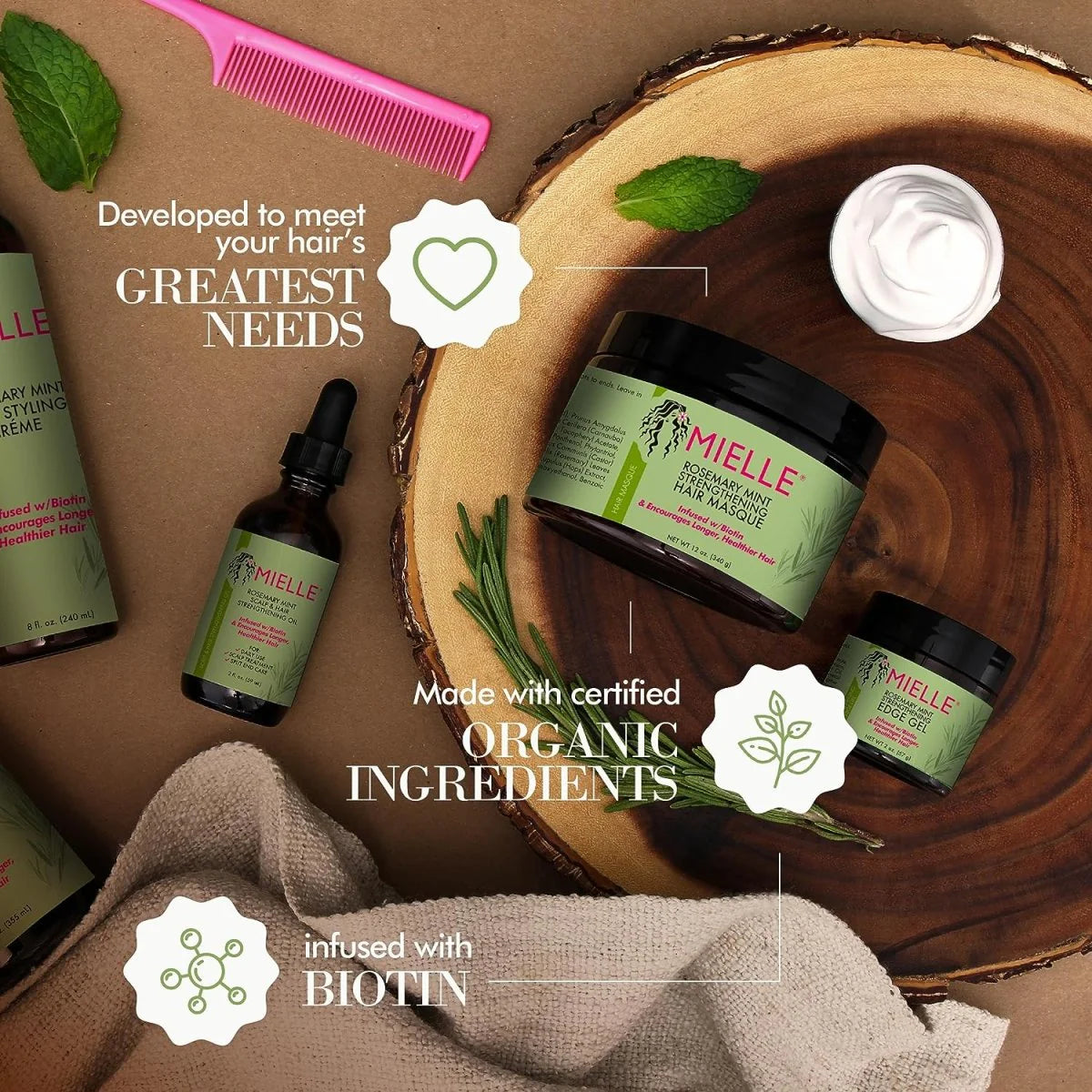 ماسك تقوية الشعر من ميلي روزماري بالنعناع 340 جرام