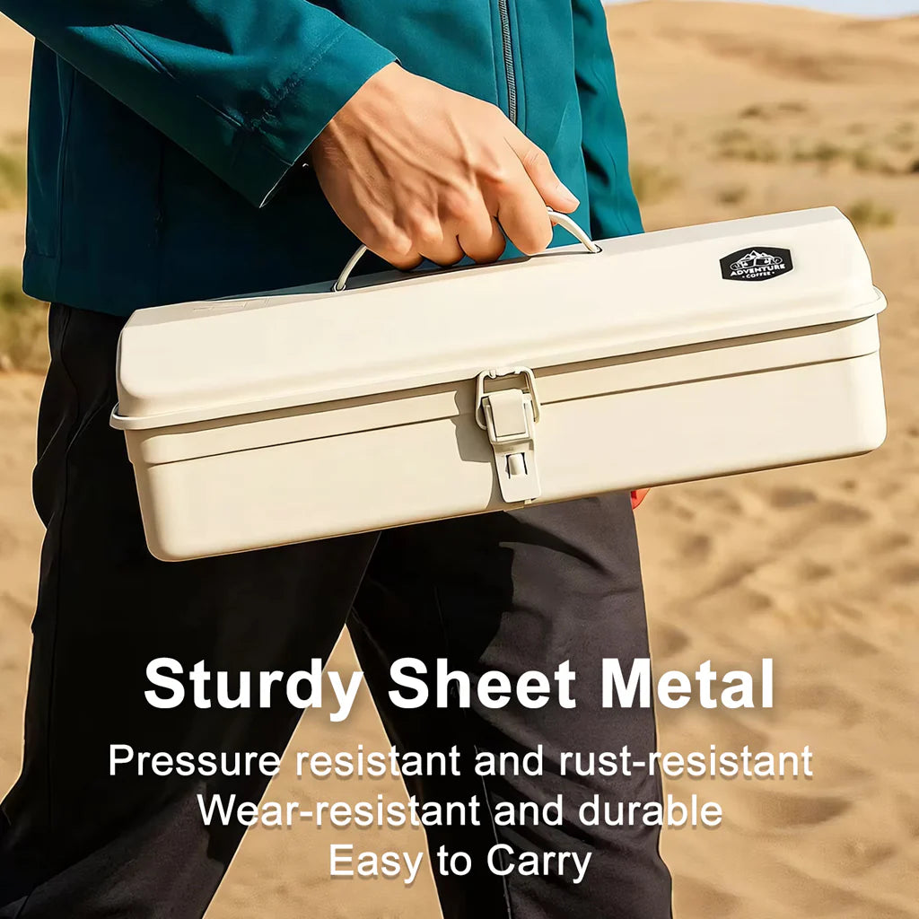 Outdoor Camping Tea Set with Stainless Steel Storage Box