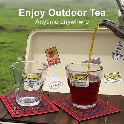 Outdoor Camping Tea Set with Stainless Steel Storage Box